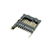 Micro SD Card Connector Push-Pull Type Top Mount Height 1.15mm