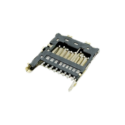 Micro SD Card Connector, Push-Push Style, Top Mount Type, Height 1.15mm, Support Customization.