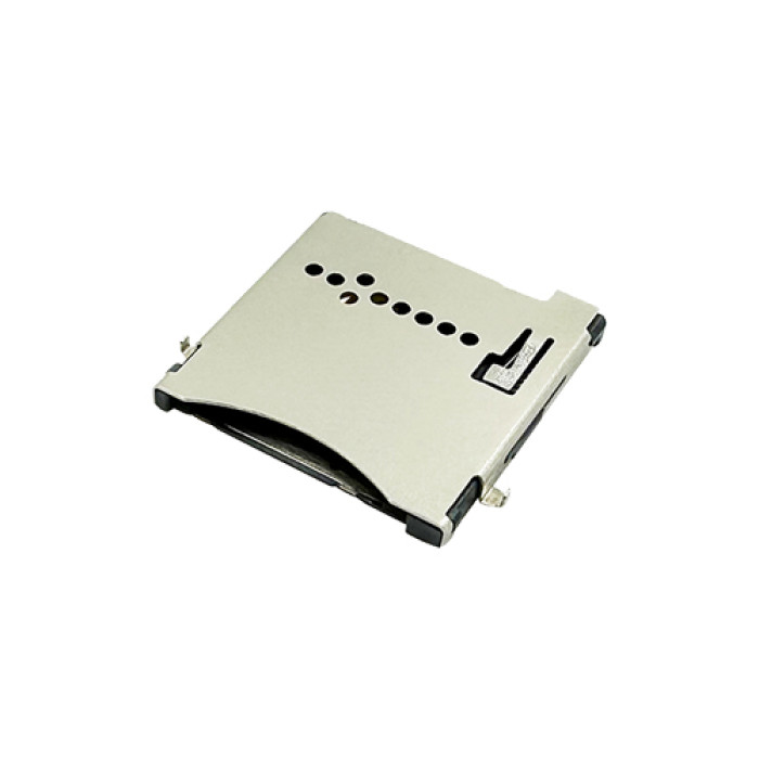 Micro SD 3.0 卡连接器，推拉式沉底安装类型，高度 1.75 毫米支持定制。