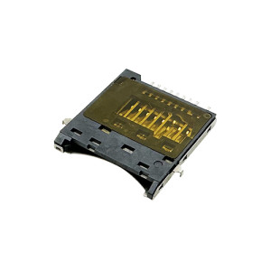 Micro SD Memory Card Connector Push-Push Sink Top Mount 1.35mm Type Height 1.75mm Support Customization