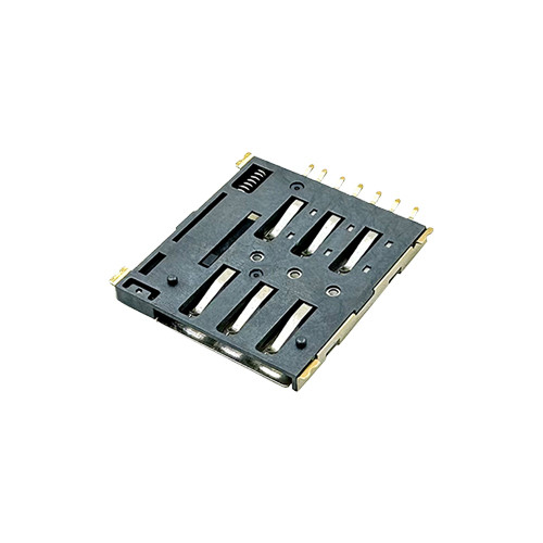 Nano SIM Card Connector, Push-Push Type, Height 1.35mm, Support Customization.