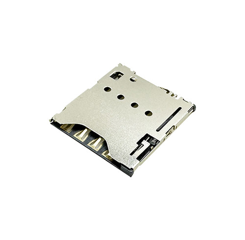 Micro SIM Card Connector, Push-Push Type, Height 1.25mm, Support Customization.