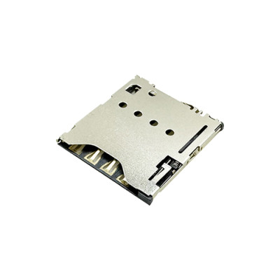 Micro SIM Card Connector, Push-Push Type, Height 1.25mm, Support Customization.