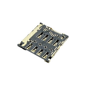 Micro SIM Card Connector, Push-Push Type, Height 1.25mm, Support Customization.