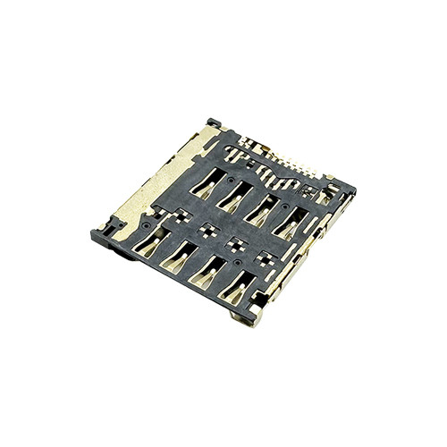 Micro SIM Card Connector, Push-Push Type, Height 1.25mm, Support Customization.