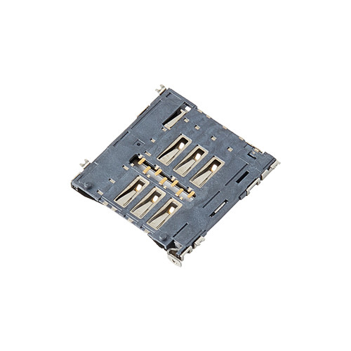 Micro SIM Card Connector, Push-Push Type, Height 1.50mm, Support Customization.