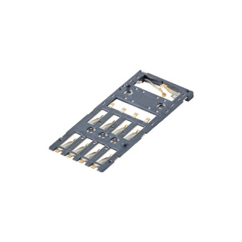 Smart Card Connector 8pin With 2 Switch Pins Height 0.45mm