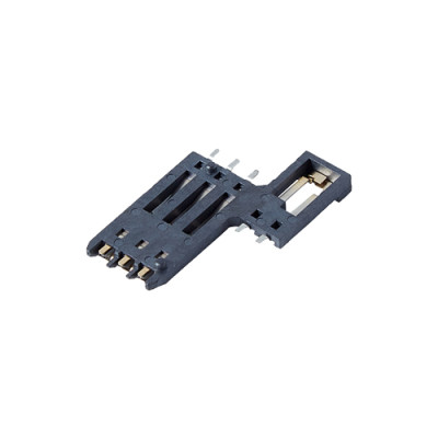 Smart Card Connector 6pin With 2 Switch Pins Height 1.45mm