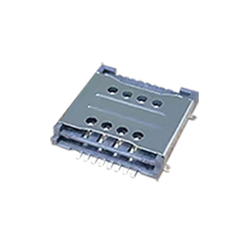 Mini SIM Card Connector, Push-Pull DUAL type, Top Mount Height 3.10mm Support Customization.