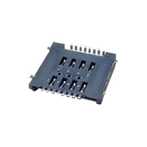 Mini SIM Card Connector, Push-Pull DUAL type, Top Mount Height 3.10mm Support Customization.
