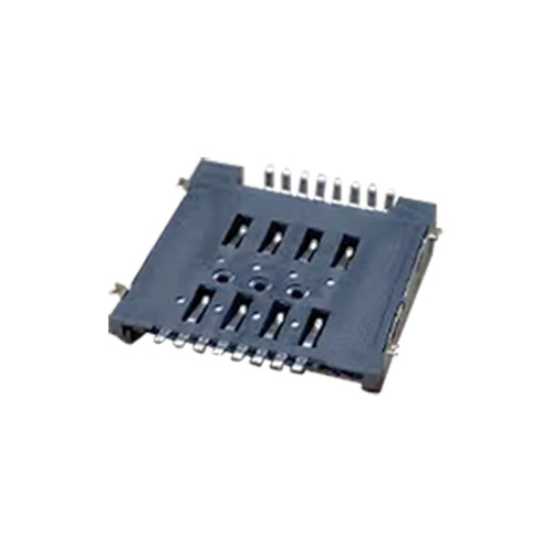 Mini SIM Card Connector, Push-Pull DUAL type, Top Mount Height 3.10mm Support Customization.