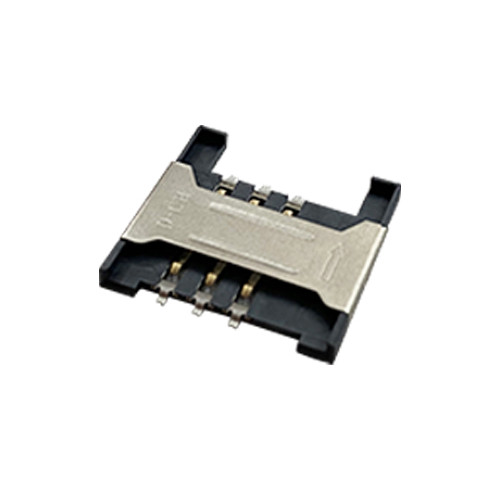 Mini SIM Card Connector, Push-Pull type, top Mount Height 1.80mm Support Customization.