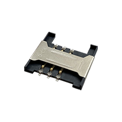 Mini SIM Card Connector, Push-Pull type, top Mount Height 1.80mm Support Customization.