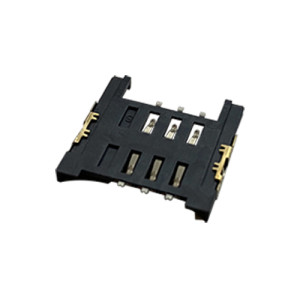 Mini SIM Card Connector, Push-Pull type, top Mount Height 1.80mm Support Customization.