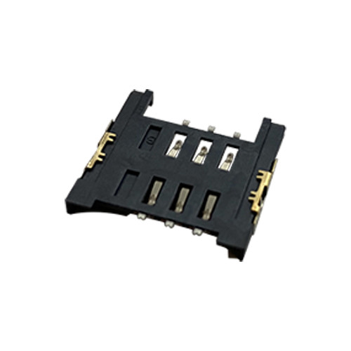 Mini SIM Card Connector, Push-Pull type, top Mount Height 1.80mm Support Customization.