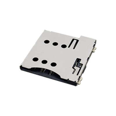 Micro SIM 卡连接器，推推式，高度 1.35mm，支持定制。
