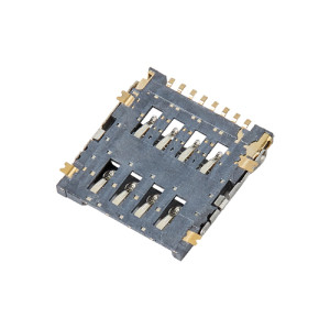 Micro SIM Card Connector, HINGE Type, Height 1.50mm, Support Customization.