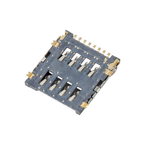 Micro SIM Card Connector, HINGE Type, Height 1.50mm, Support Customization.