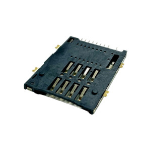 Mini SIM Card Connector, Push-Push type, top Mount Height 1.80mm, Support Customization.