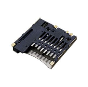 Micro SD4.0 Card Connector, Push-Push Style, Top Mount Type, Height 1.95mm, Support Customization.