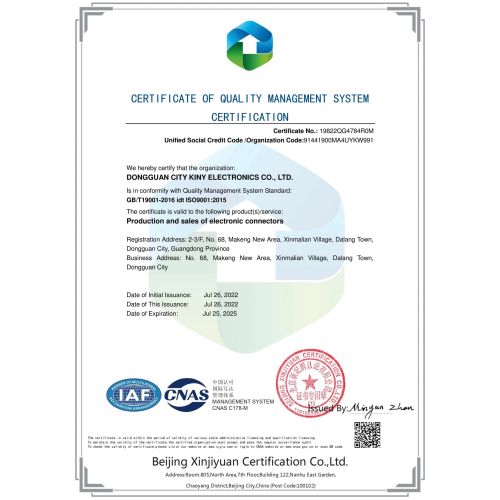 QUALITY MANAGEMENT SYSTEM CERTIFICATE