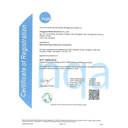 Certificate of Registration