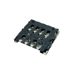 Micro SIM Card Connector, Push-Pull Type, Height 1.40mm, Support Customization.