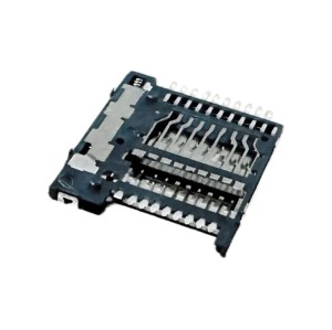 Micro SD4.0卡连接器，推推式，顶部安装类型，高度1.45mm，支持定制。