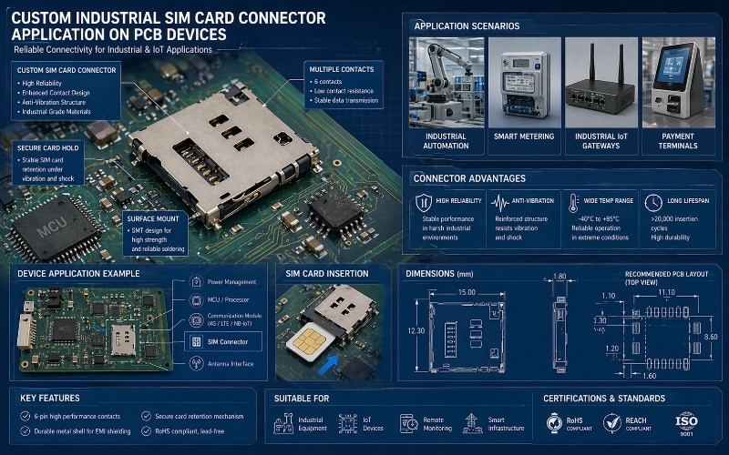 Industrial SIM Card Connectors: Design Guidelines for Vibration, Shock, and Temperature