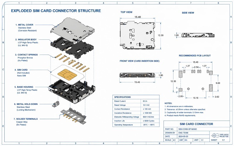  SIM card connectors