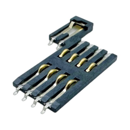 Smart Card Connector 8pins With 2 Left Switches Height 1.40mm