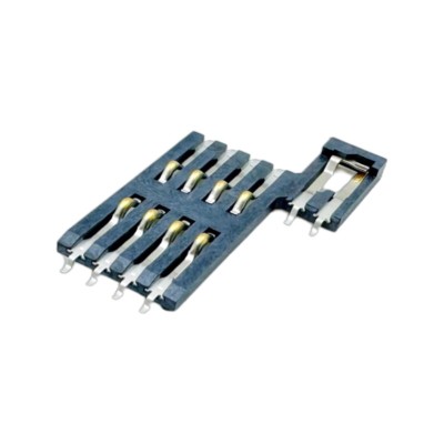 Smart Card Connector 8pins With 2  Right Switches Height 1.40mm