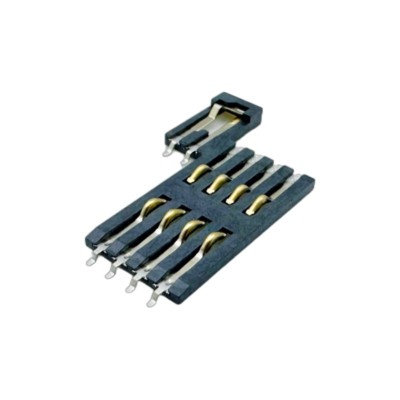 Smart Card Connector 8pins With 2  Left Switches Height 1.40mm