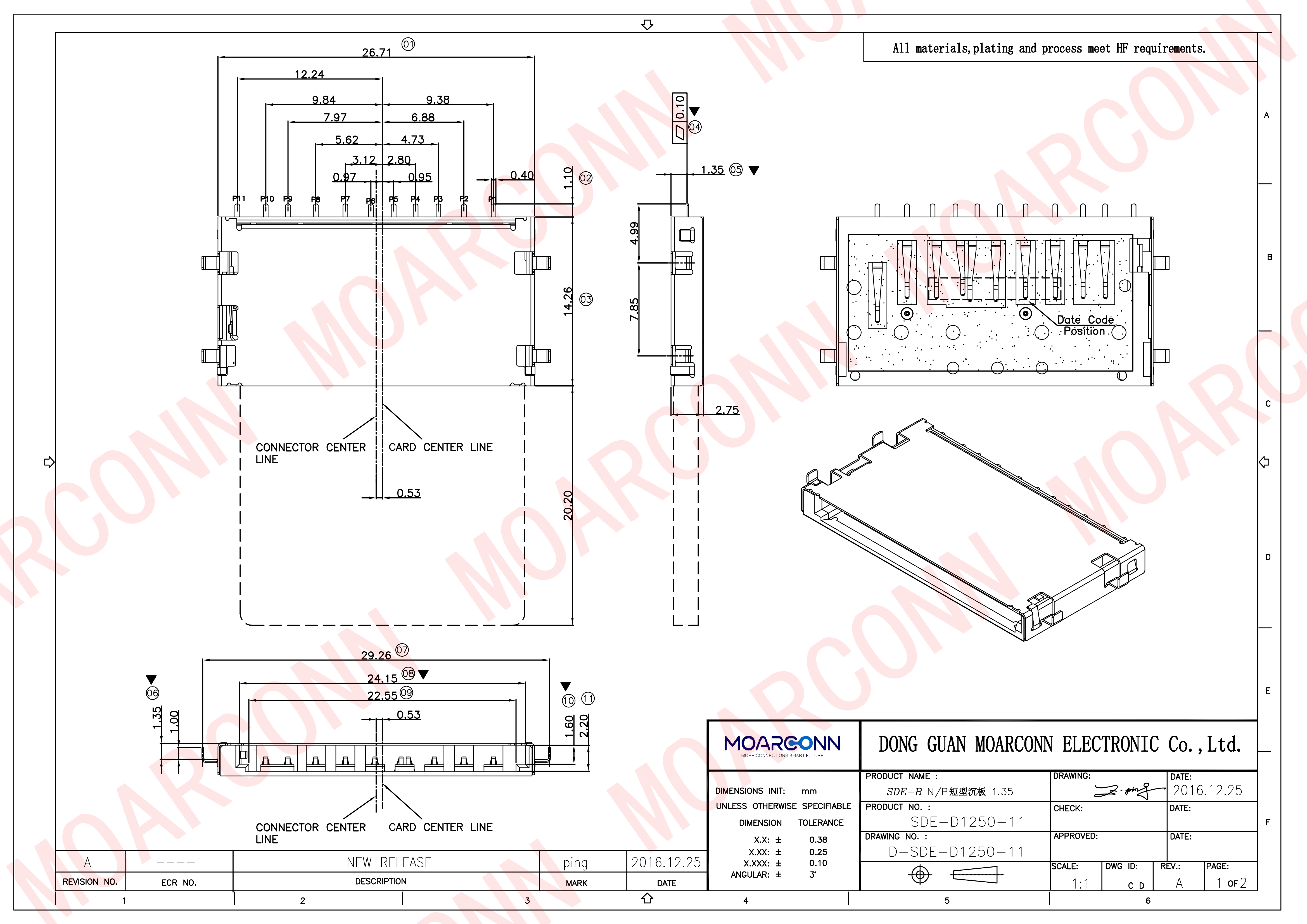 Micro SD socket card connector