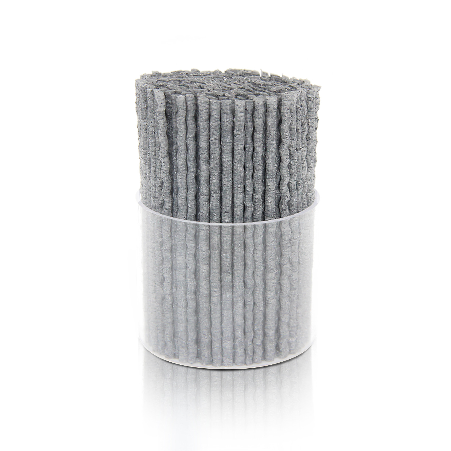 Silicon carbide filament disc brush for machined parts