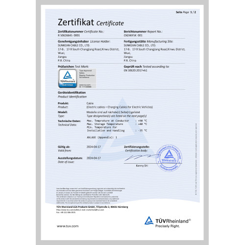 EN 50620 Certificate