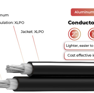1.5kV Solar Cable Aluminum Conductor Twin Core 2PfG 2642 PV1500DC-AL TUV