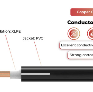600V Solar Cable Copper Conductor HCV