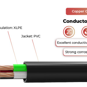 600V Solar Cable Copper Conductor CV Multi-core