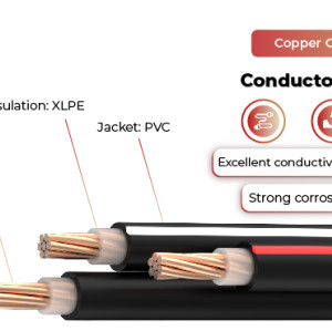 600V Solar Cable Copper Conductor CVT