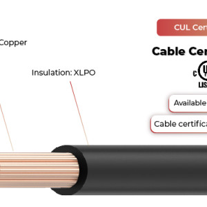 2kV Solar Cable Single Layer RPVU90, RPVU105 CUL