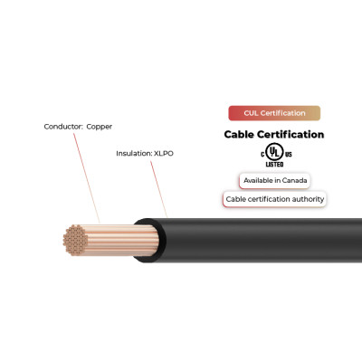 2kV Solar Cable Single Layer RPVU90, RPVU105 CUL