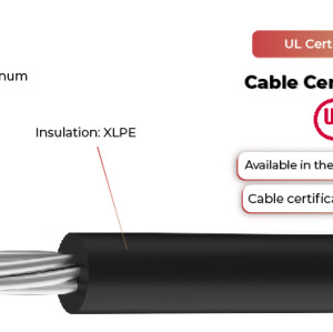 Cable solar de 600 V con certificación UL USE-2
