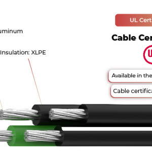 Cable solar de 600 V con certificación UL USE-2