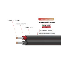 1.5kV Solar Cable Twin Core 62930 IEC131 / H1Z2Z2-K RETIE