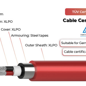 1.5kV Solar Cable Dual Core 2PfG 2642 PV1500DC-AL DB TÜV