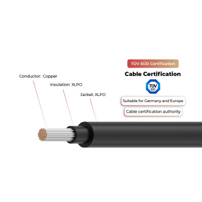 2kV Solar Cable PV 2000DC(TC5) TÜV SÜD