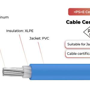 600V Solar Cable CV Single Core <PS>E