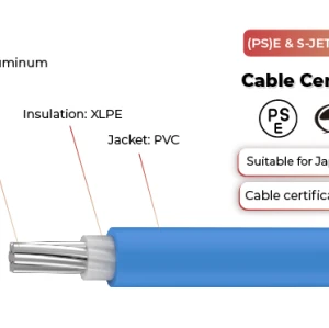 كابل الطاقة الشمسية 600 فولت AL-CV أحادي النواة (PS)E وS-JET