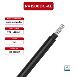 1.5kV Solar Cable Aluminum Conductor Single Core 2PfG 2642 PV1500DC-AL